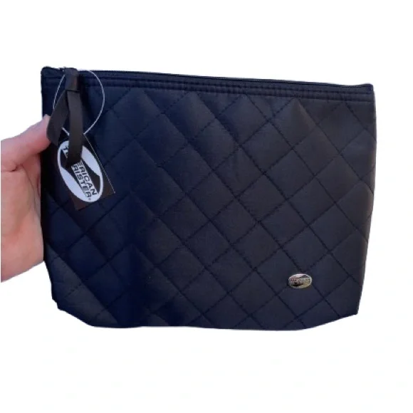 American Tourister 3 Piece Black Quilted & Faux Leather Accents - Some Callouts - Picture 4 of 15